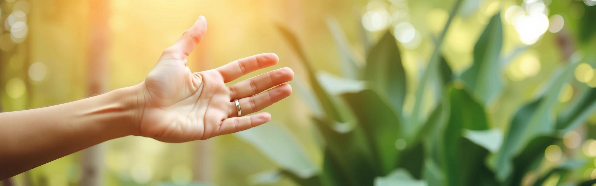 A person extending a hand, symbolizing connection and help